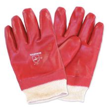 Dependable Red PVC Dipped Gloves